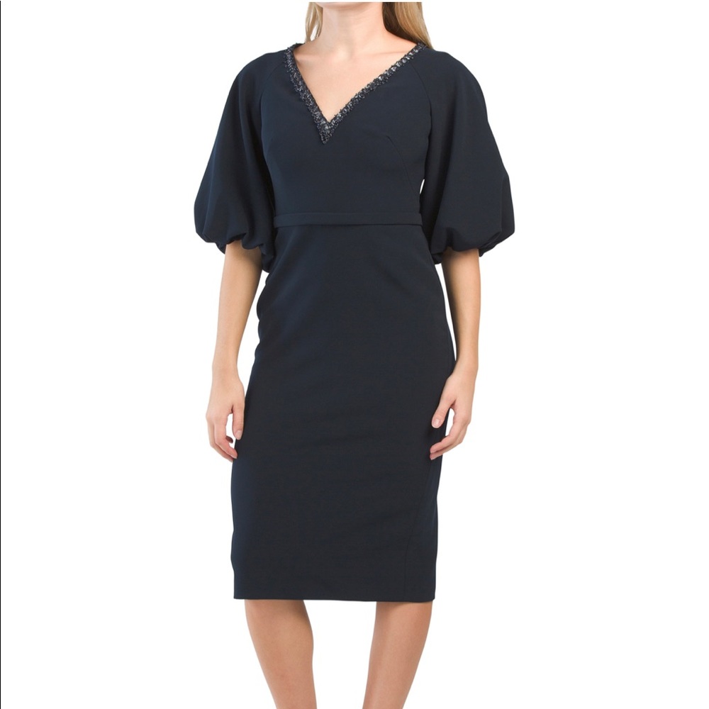 THEIA Balloon Sleeve dress